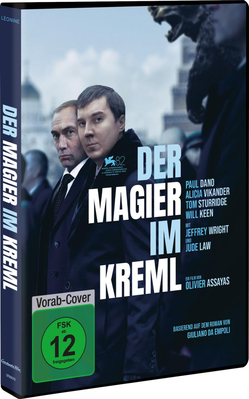 DVD-Cover: Zwei Männer im Anzug, Titel "Der Magier im Kreml".