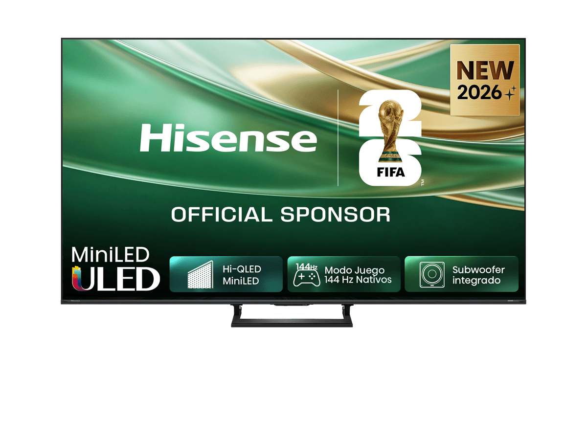 Telewizor Hisense ULED, oficjalny sponsor FIFA, z MiniLED, Hi-QLED, 144Hz.