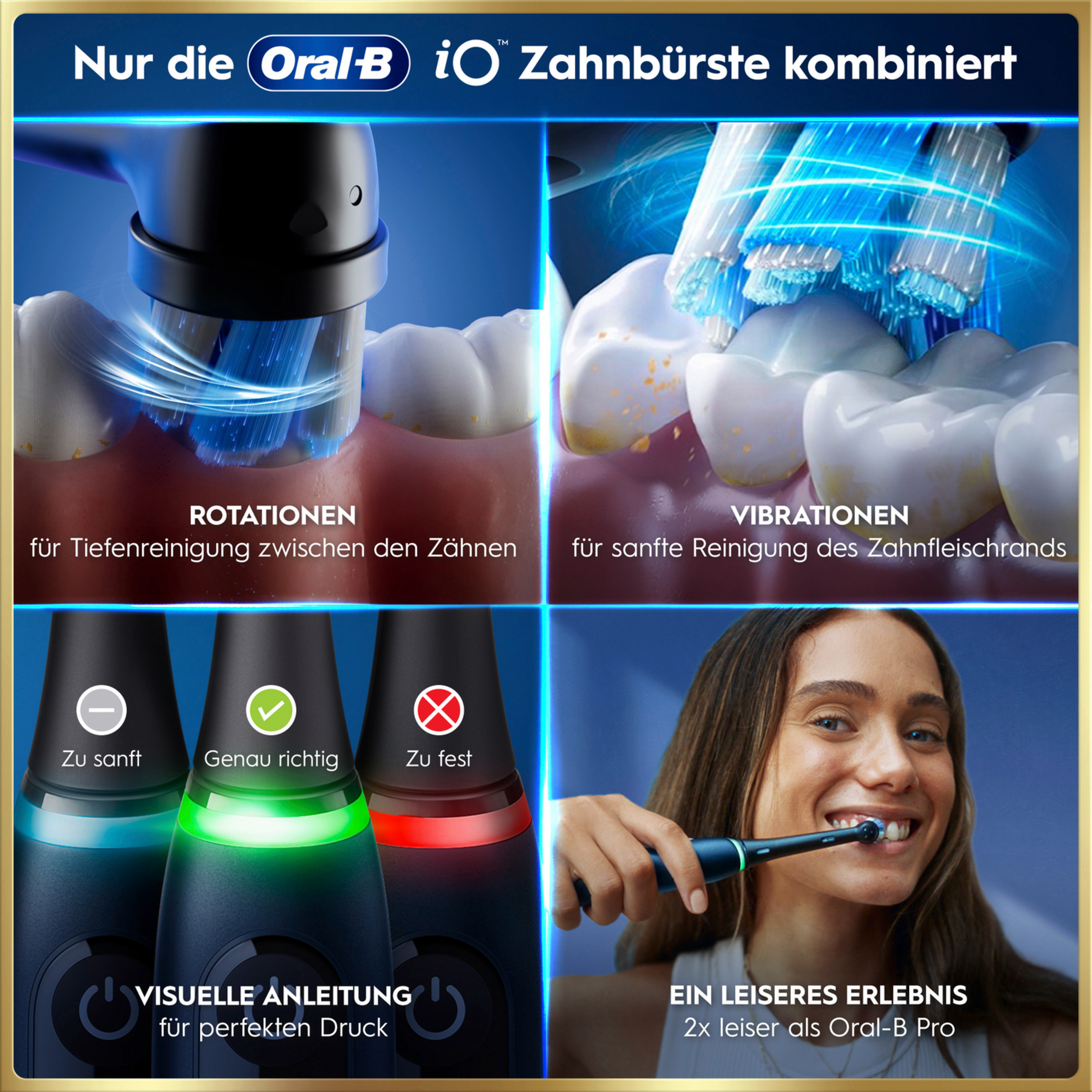 oral b zahnbürste vibration ORAL-B iO Series 9 Sapphire Blue Luxe Edition Elektrische Zahnbürste  Sapphire Blue