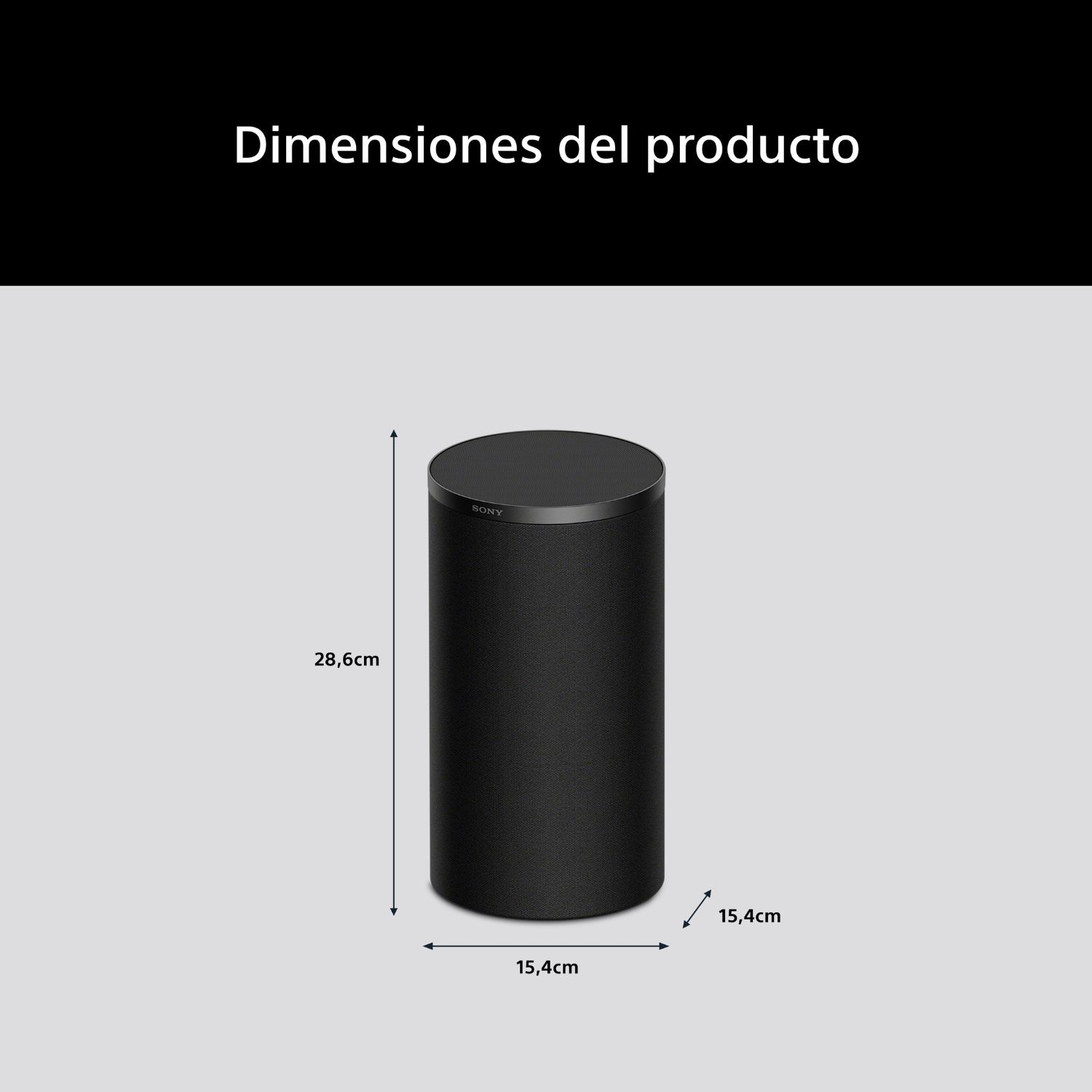 Dimensiones del producto: (A) 15.4 cm x (L) 28.6 cm x (P) 15.cm.