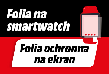 Folia ochronna na ekran smartwatch. Czerwono-czarny design.