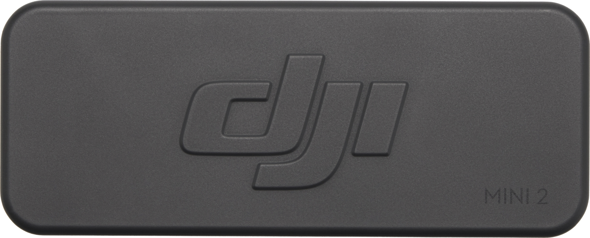 Boîtier gris avec logo DJI et inscription Mini 2.