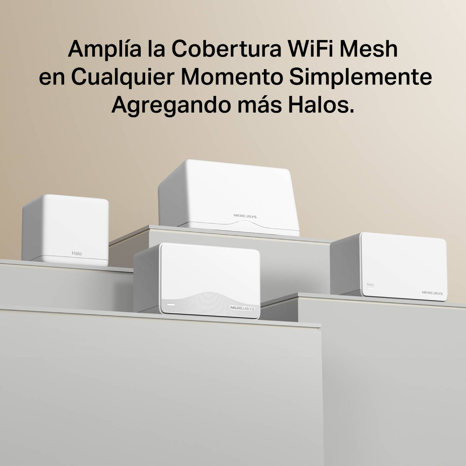 Amplía la cobertura WiFi Mesh en cualquier momento simplemente agregando más Halos.