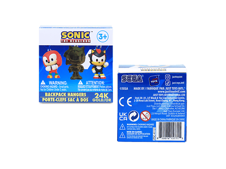 Llavero - Magicbox Sonic™ Backpack Hangers S6, Altura de 5.5 cm, Caja sorpresa