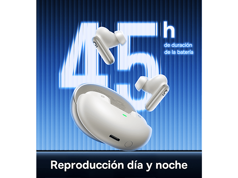 Auriculares True Wireless - Baseus Inspire XP1 Sound By Bose, Cancelación de ruido inteligente, Carga duradera, Audio Hi-Fidelity, Blanco Starling – imagen 3