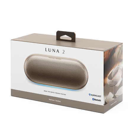 Harman Kardon LUNA 2 ovális Bluetooth hangszóró csomagolása.