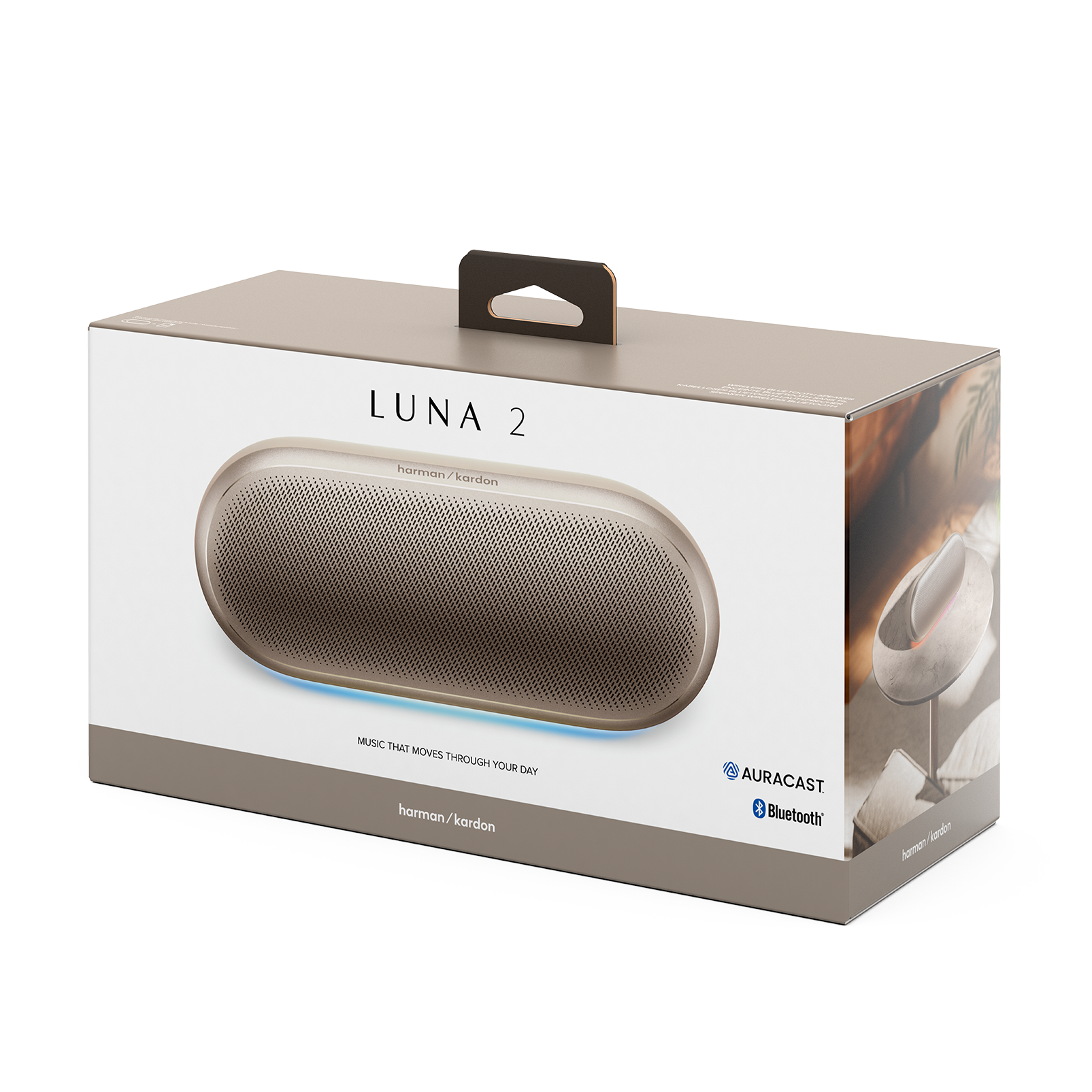 Caja para altavoz Harman Kardon LUNA 2 con Bluetooth.