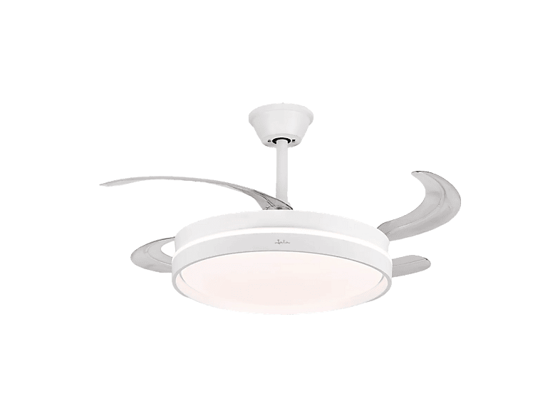 Ventilador de techo- Jata JVTE4242, 42 W, 6 Velocidades, Aspas retráctiles, Luz LED, Función Reverse, Blanco