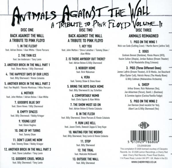 Cover einer Musik-CD-Kompilation mit Songtiteln und Künstlernamen.