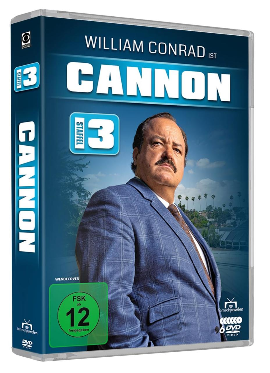 DVD-Hülle der Serie Cannon Staffel 3 mit William Conrad.