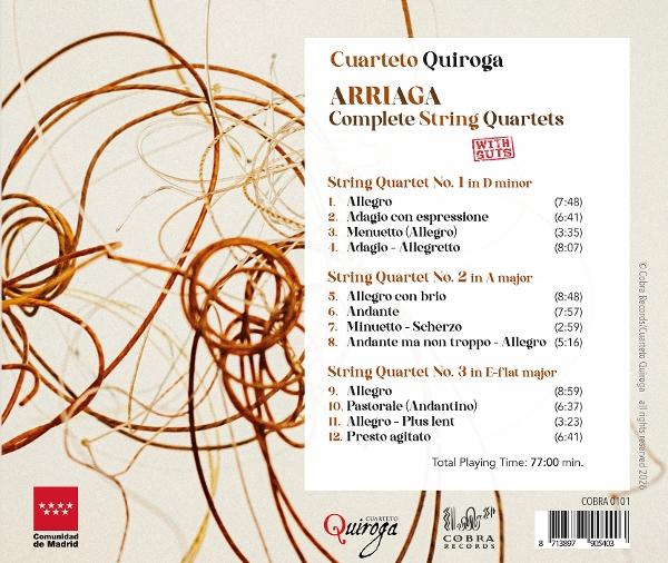 Ein Albumcover mit verschlungenen braunen Schnüren und Textinformationen zur Musik.