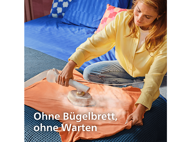 PHILIPS OneTurn GC213/10 - 45g/Min Dauerdampf, 200ml Wasserbehälter mit StyleMat & Dock, 2-in-1 Bügeleisen Steamer (1800 Watt, Aluminium)