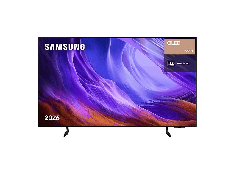 TV OLED 65" - Samsung TQ65S83HAEXXC, 4K, NQ4 AI Gen2 Processor, Smart TV, Tecnología Sin Reflejos, Full AI, Negro