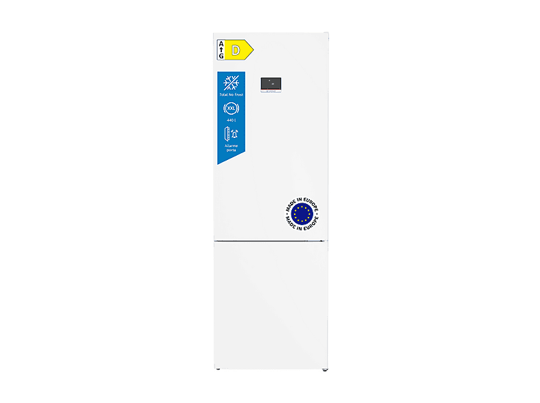 FRIGORIFERO COMBINATO BOSCH KGN497WDF, Capacità netta totale 440 l, Rumorosità: 35 dB(A), 4 ripiani, Dimensioni: L 70 cm A 203 P 66,7 cm, Bianco, Classe D