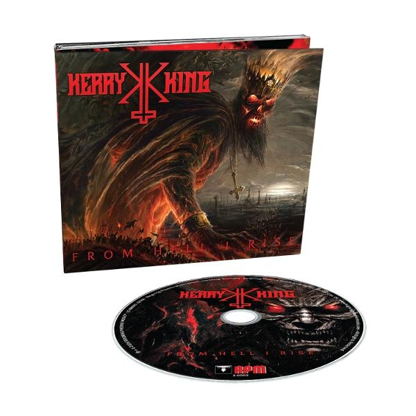 Kerry King Albumcover und CD mit dämonischer Figur vor apokalyptischer Kulisse.