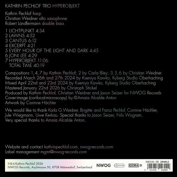 Album-Info: Kathrin Pechlof Trio Hyperobjekt mit Titelliste, Besetzung und Produktionsdetails.