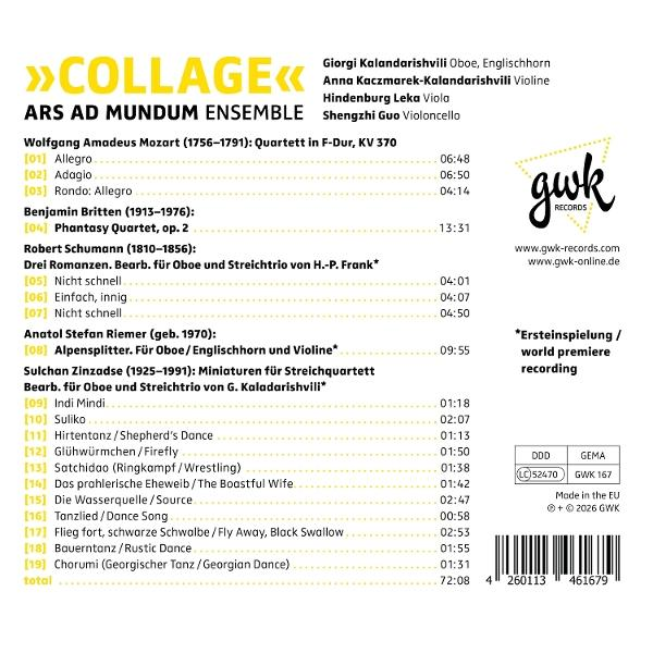 Album-Cover mit Ensemble-Namen, Komponisten, Titeln und Laufzeiten.