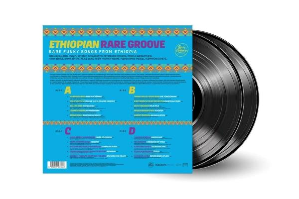 Ein Albumcover für äthiopische Rare Groove-Songs mit zwei Schallplatten.
