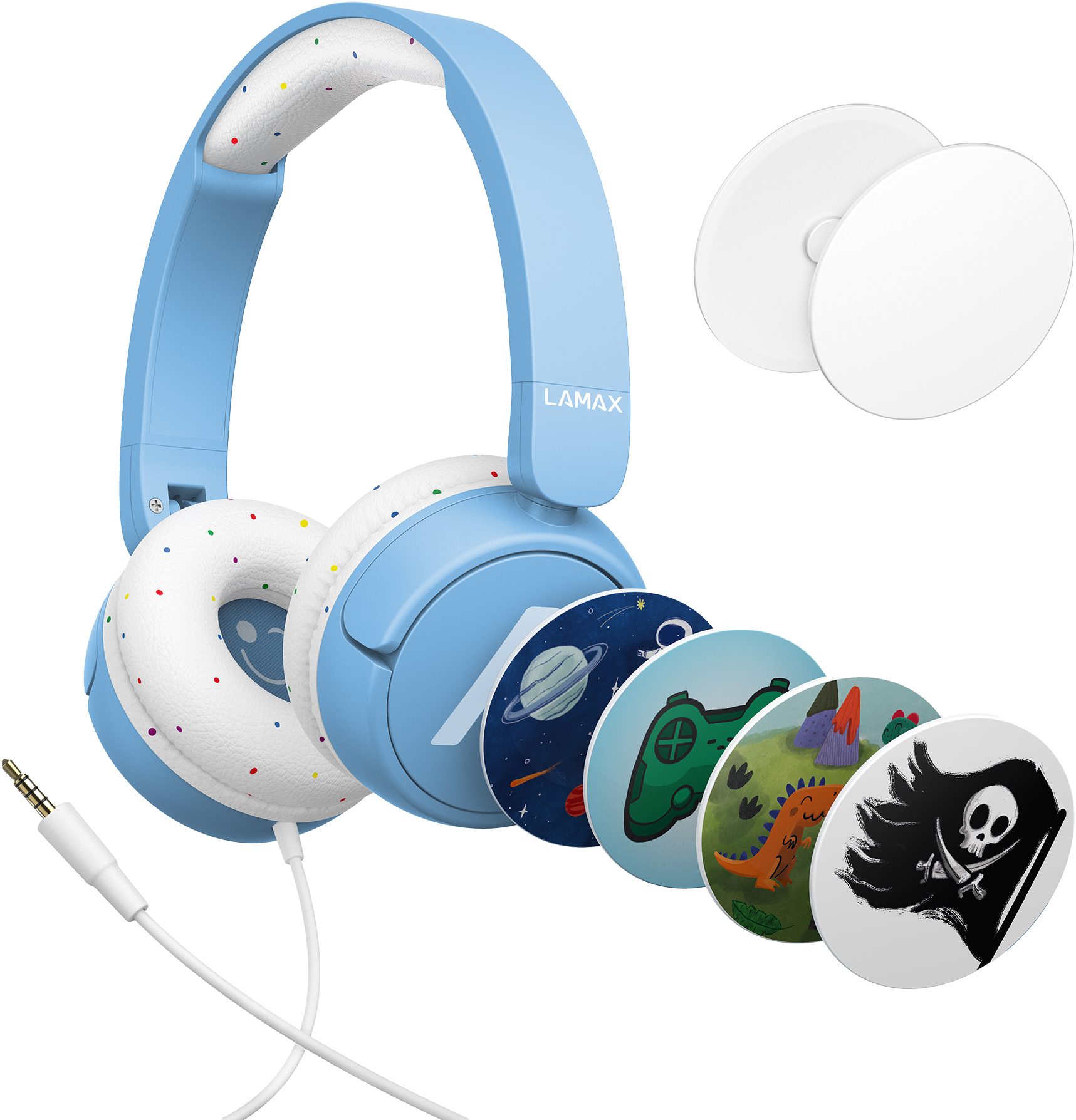 LAMAX SoundKid1 Vezetékes gyerek fejhallgató, kék (LXOHMSOKI01LA)