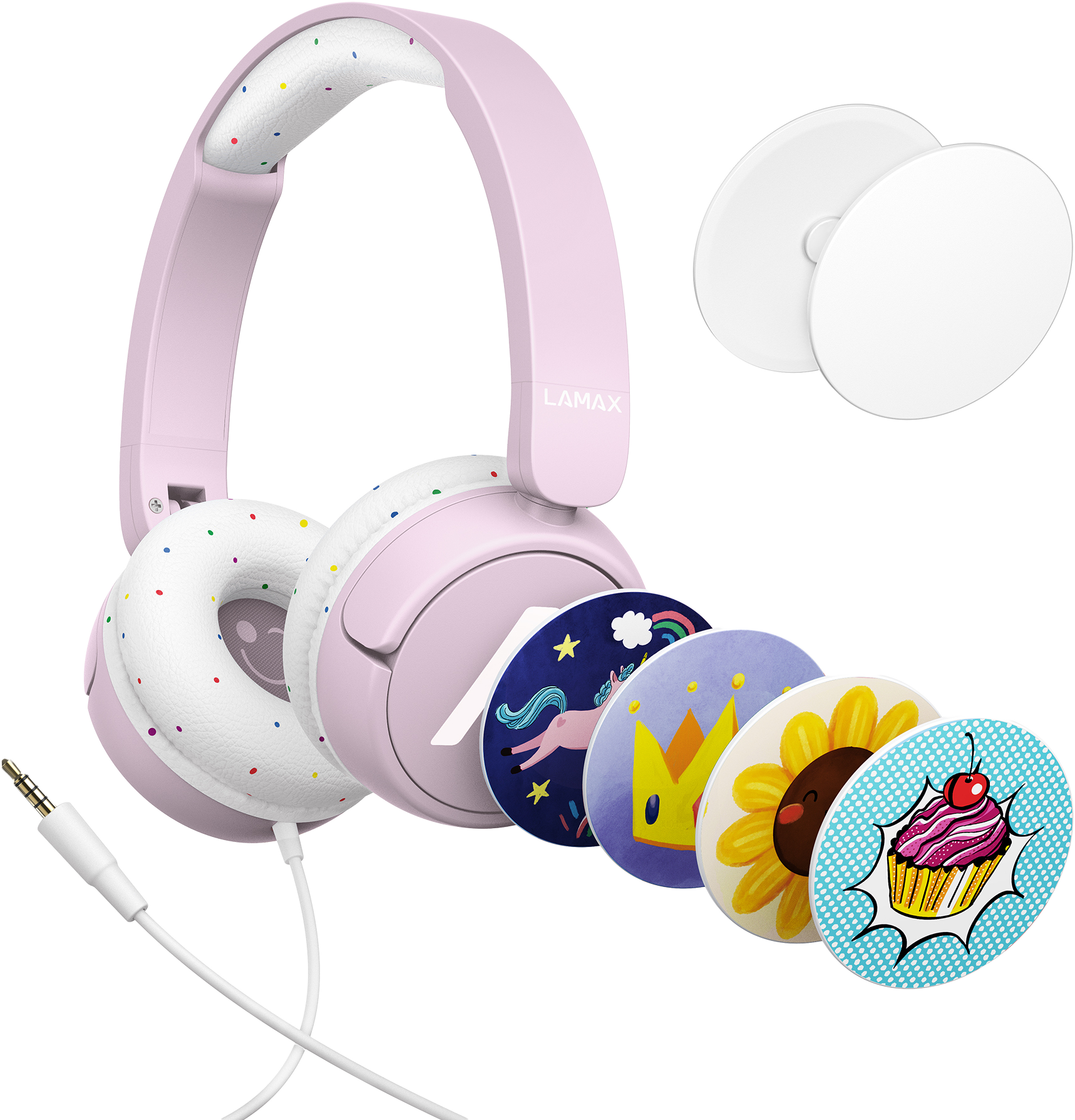 LAMAX SoundKid1 Vezetékes gyerek fejhallgató, rózsaszín (LXOHMSOKI01PA)