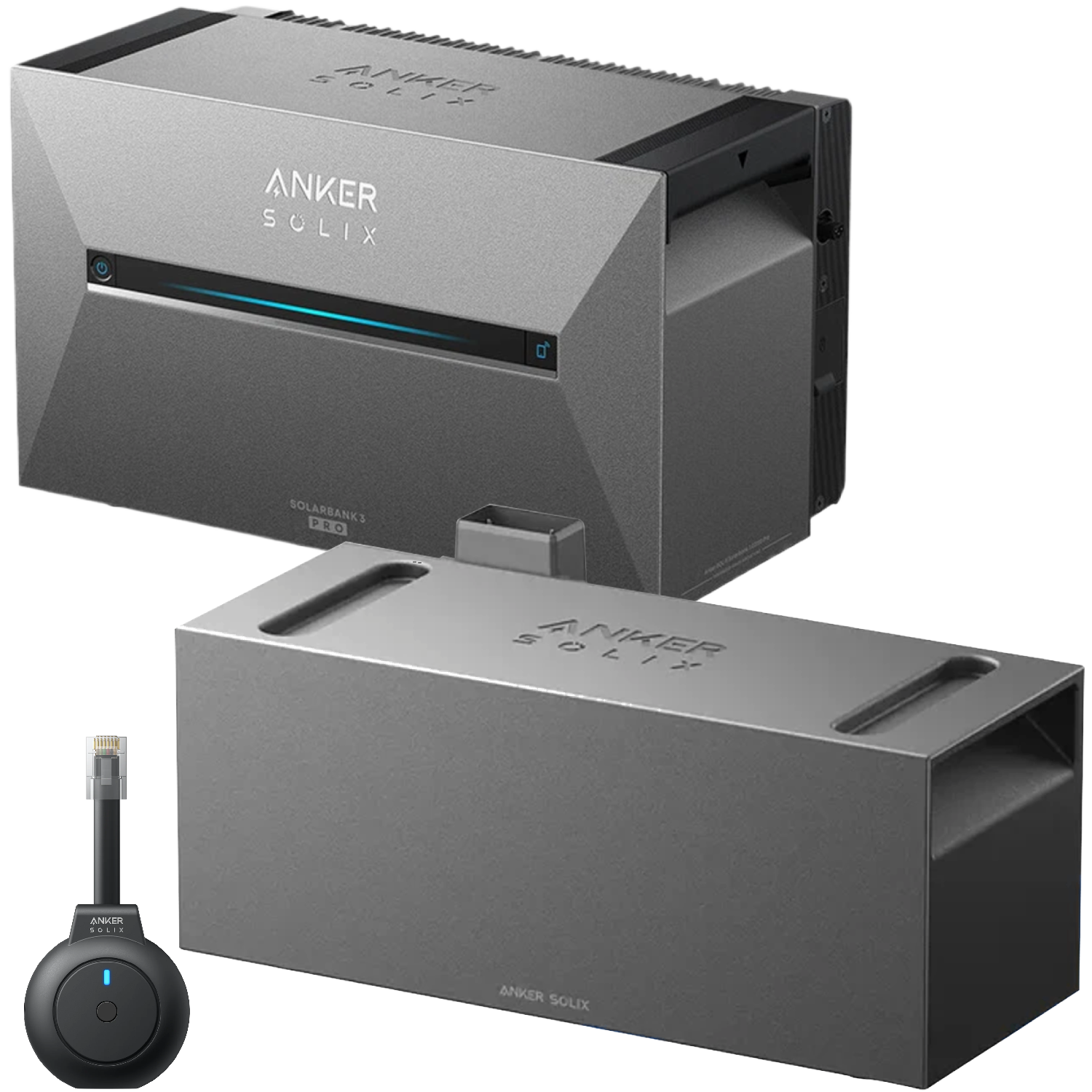 Anker Solix Solarbank 3 E2700 Pro + 2 Bp2700 Expansion Battery Powerbanks P1 Meter Powerbank Emobility Bundle