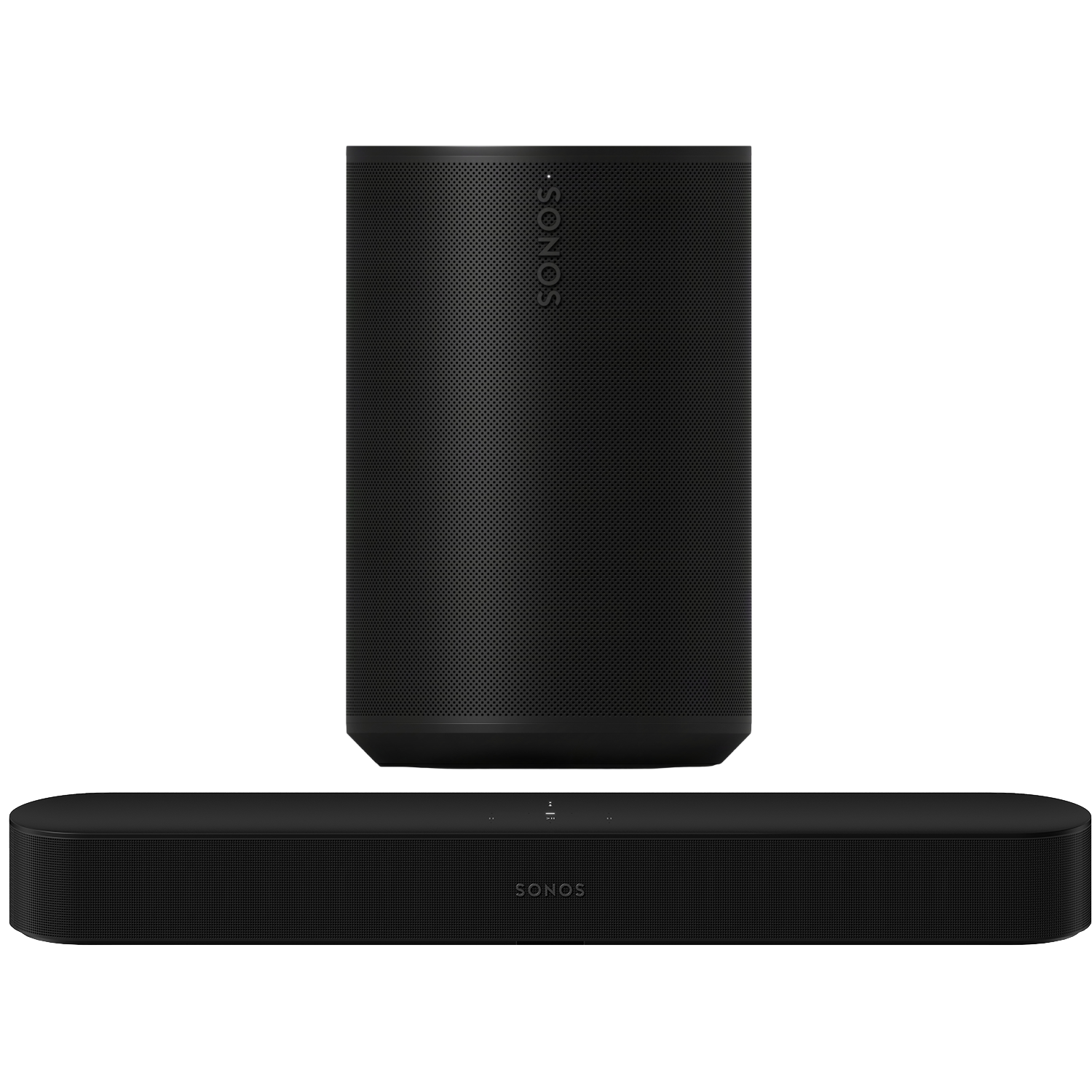 Sonos 2 Era 100 Sl Multiroom-speaker + Beam Gen2 Soundbar Zwart Audio Bundle