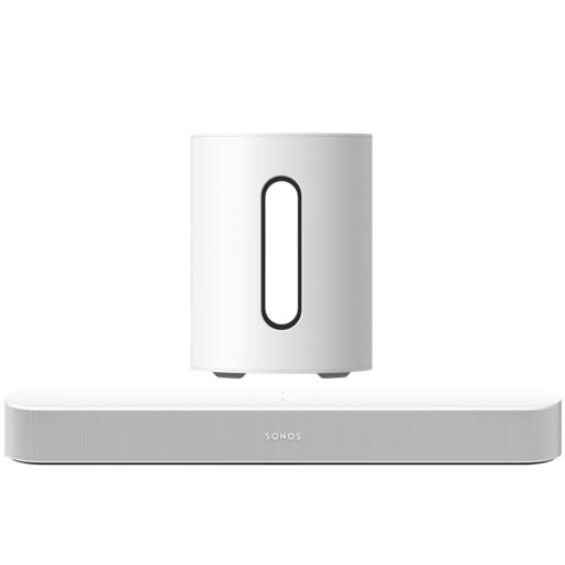 Sonos Sub Mini en Beam Gen 2 TV Audio Bundel Wit