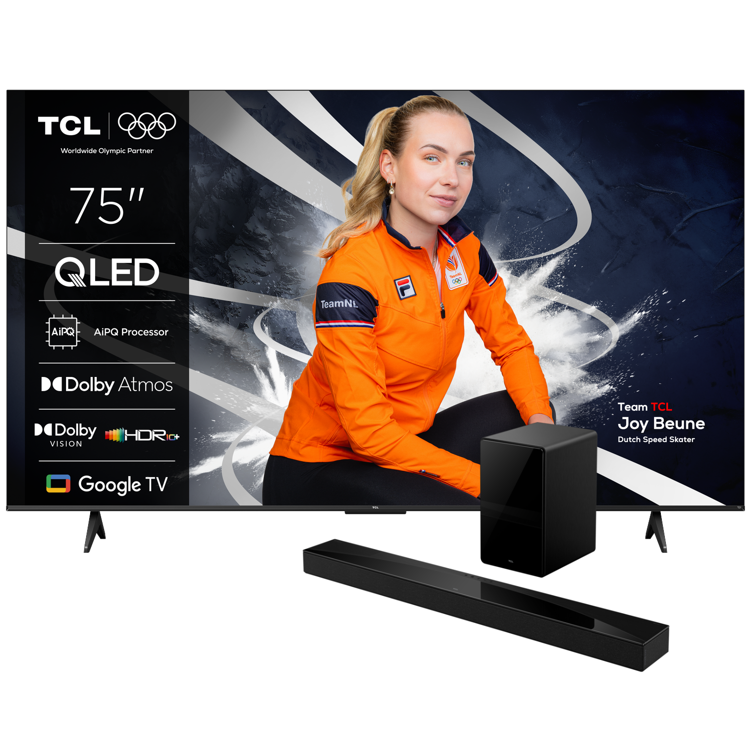 Tcl 75t69c Qled Google Tv 75" (2025) + Q75h Soundbar Tv-bundel