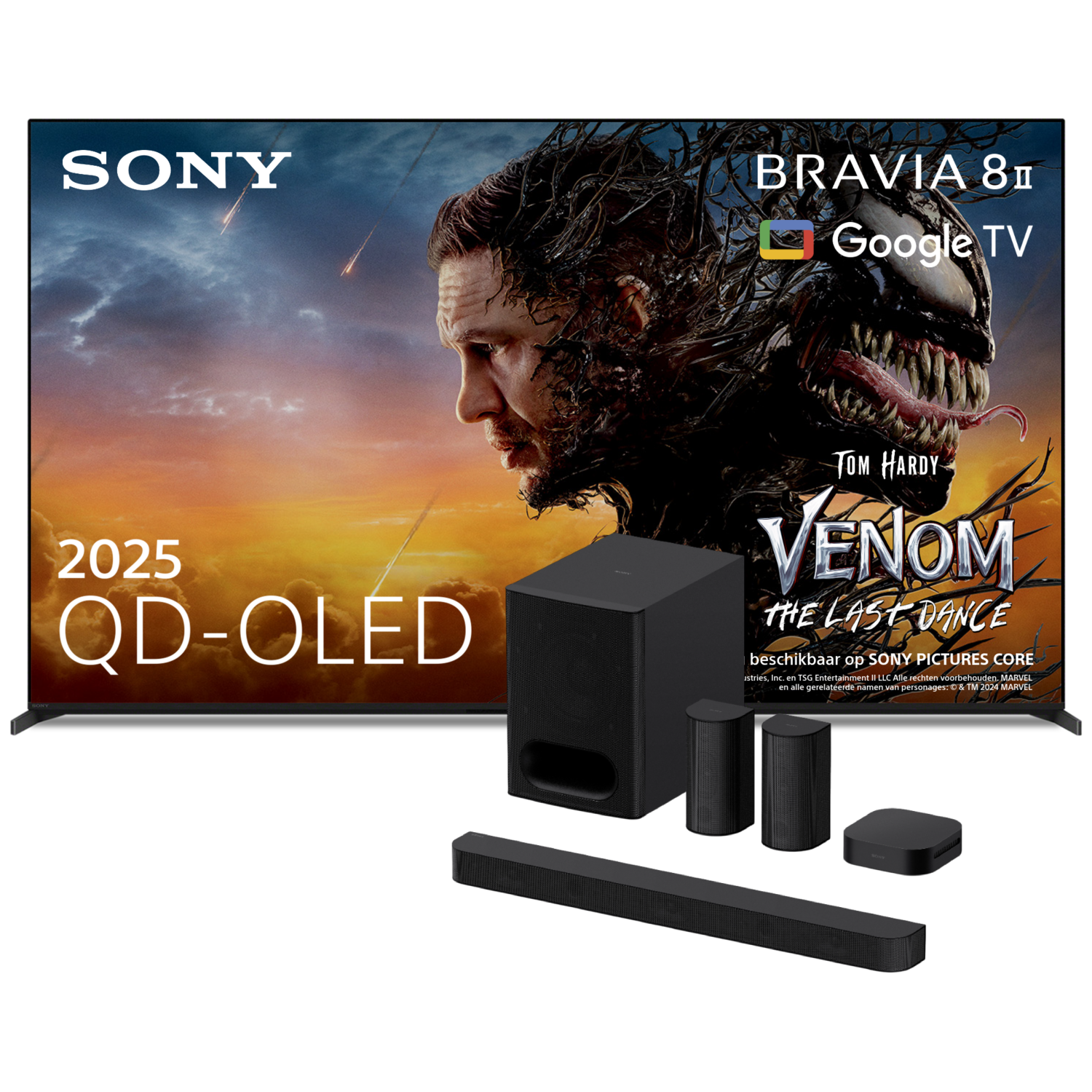 Sony 65xr8m25b Bravia 8 Ii 4k Qd-oled 65" (2025) + Sony Theatre System 6 Home Cinema Set Tv-bundel