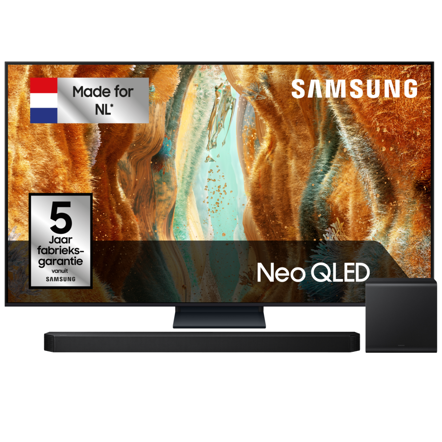Samsung Qn74f Neo Qled 4k Tv 55" (2025) + Samsung Q-series Hw-q800f/xn Soundbar Tv-bundel