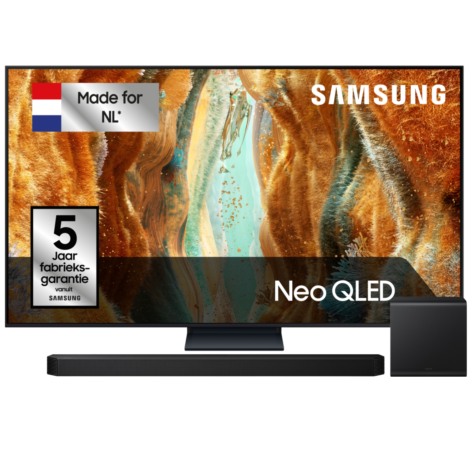Samsung Qn74f Neo Qled 4k Tv 55" (2025) + Samsung Q-series Hw-q800f/xn Soundbar Tv-bundel