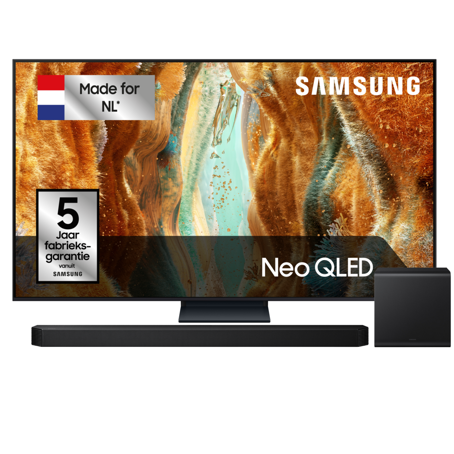 Samsung Qn74f Neo Qled 4k Tv 65" (2025) + Samsung Q-series Hw-q800f/xn Soundbar Tv-bundel