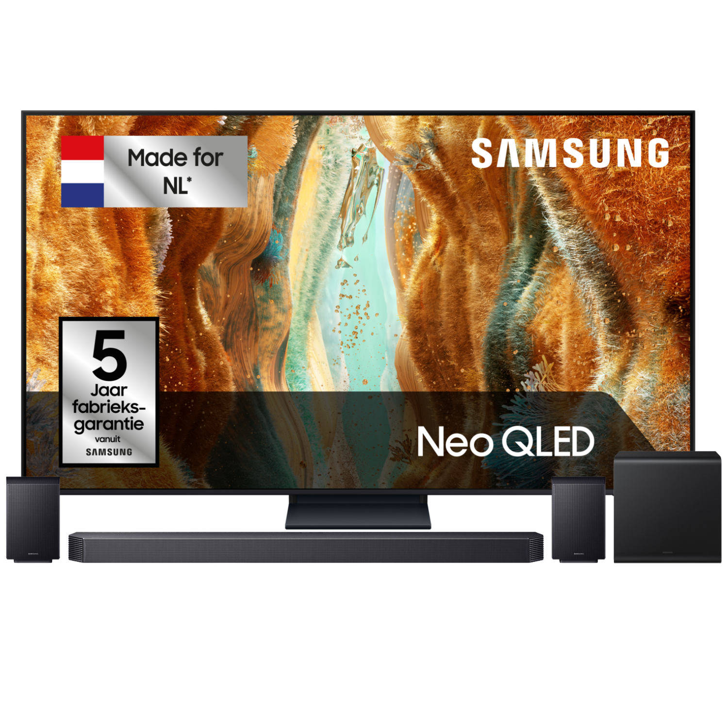 Samsung Qn74f Neo Qled 4k Tv 65" (2025) + Samsung Q-series Hw-q930f/xn Soundbar Tv-bundel