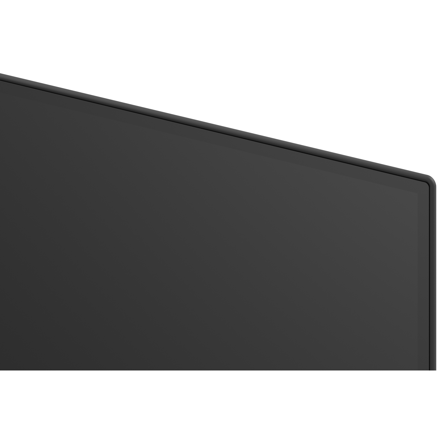 Un écran sombre avec une lunette fine, vu sous un angle.