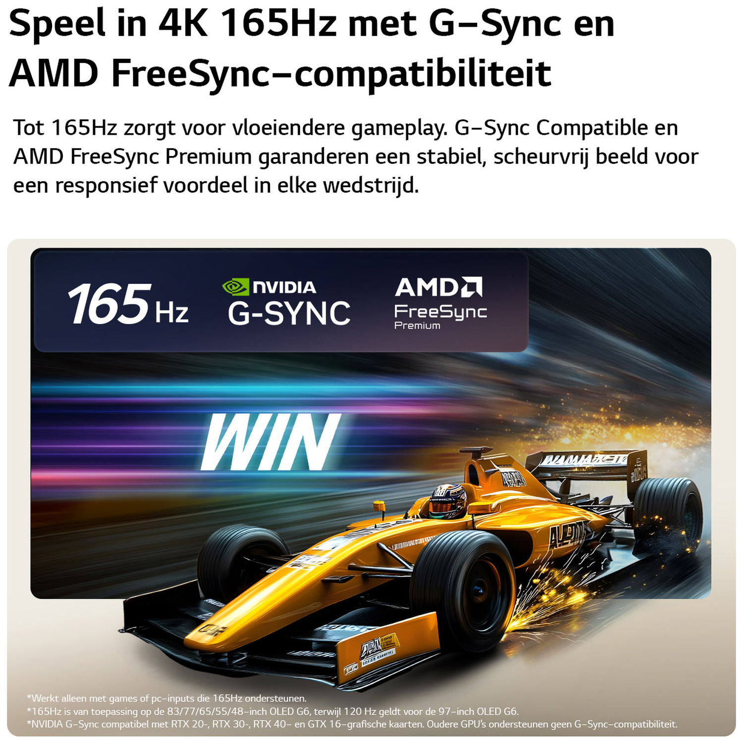 Een gele Formule 1-raceauto racet met vonken tegen een dynamische achtergrond.