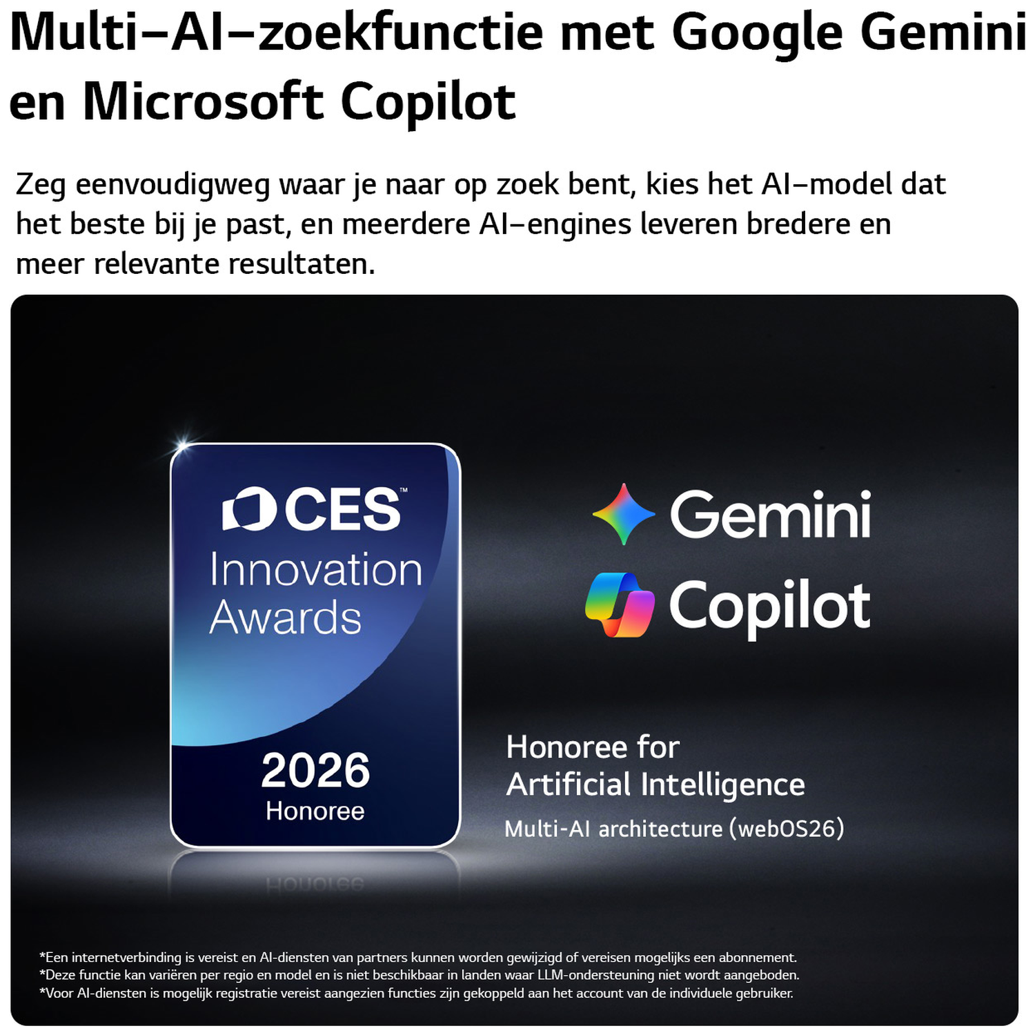 CES Innovatieprijs 2026 voor Gemini Copilot, Multi-AI architectuur.