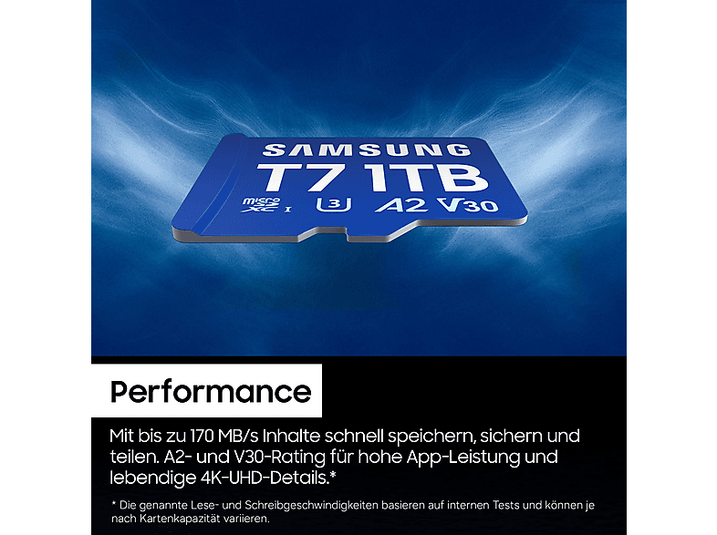 SAMSUNG T7, Micro-SD microSD Speicherkarte, 128 GB