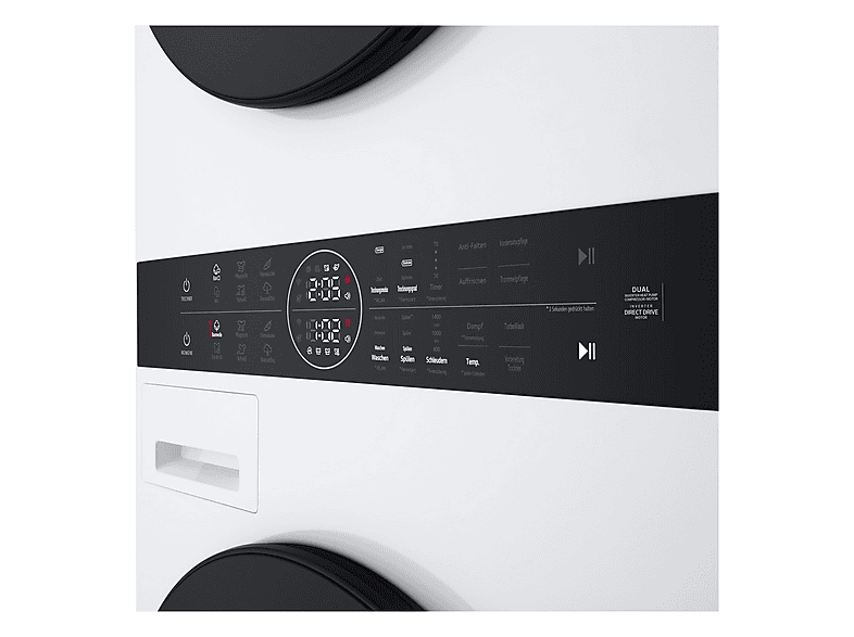LG Electronics WT1210WWF WashTower Wasch/Trocken-Säule (12 kg / 10 kg, 1350 U/Min., freistehend, White) — Foto 4 von 5