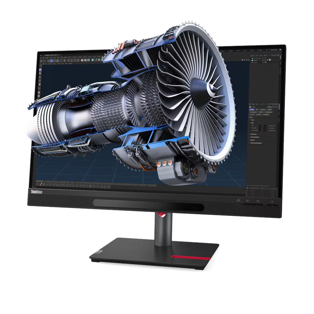 Egy repülőgép-sugárhajtómű 3D-s modellje jelenik meg egy számítógép monitoron.