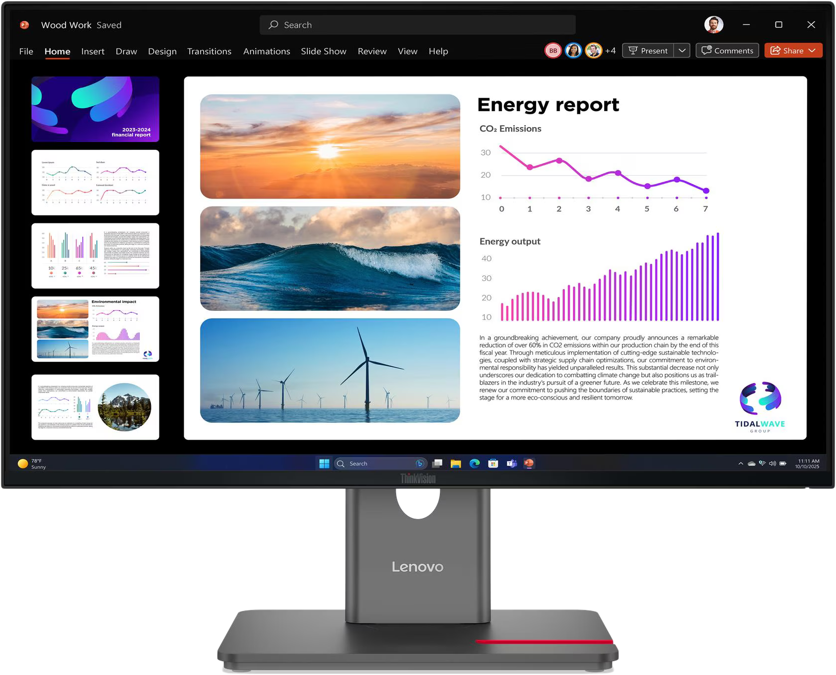 LENOVO ThinkVision P24Q-40 23,8" Sík QHD 120 Hz 16:9 IPS LED Monitor