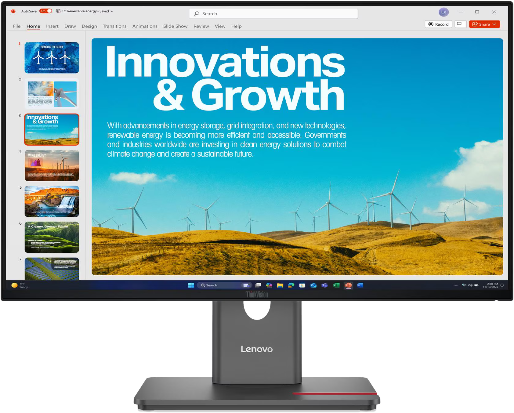 LENOVO ThinkVision P24QD-40 23,8" Sík QHD 120 Hz 16:9 IPS LED Monitor