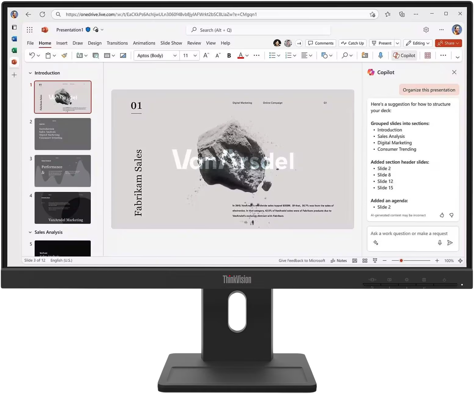 LENOVO ThinkVision E22-40 21,5" Sík FHD 100 Hz 16:9 IPS LED Monitor