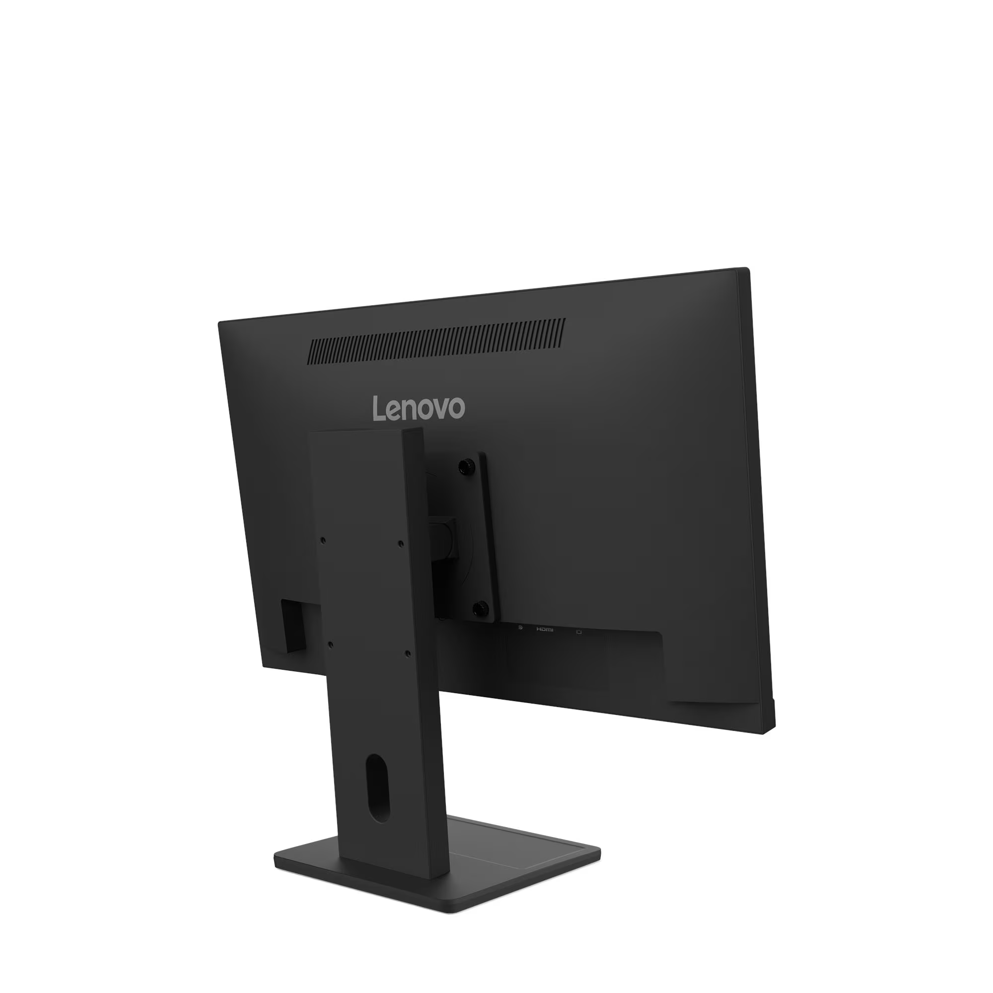 Fekete Lenovo monitor hátulnézete HDMI porttal.