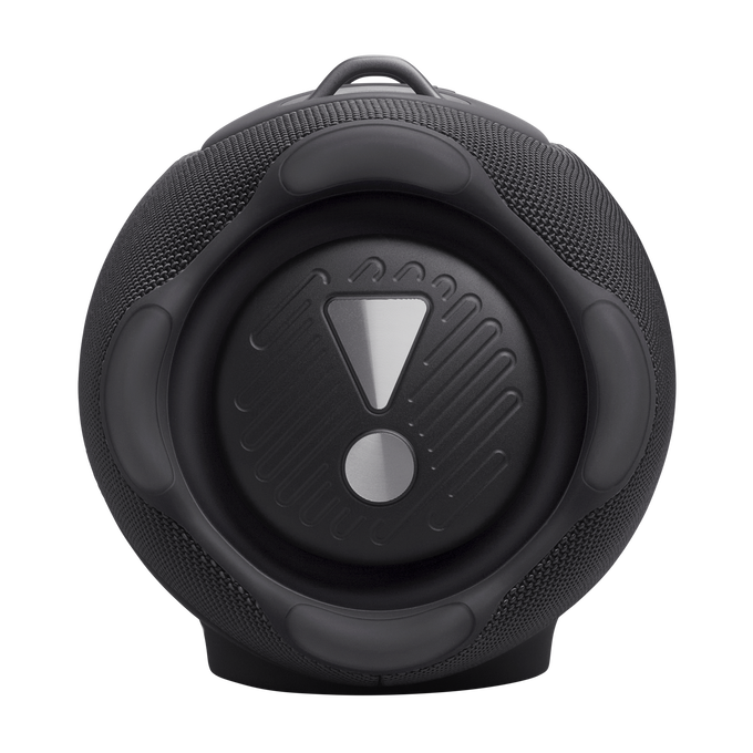 Altavoz portátil negro con logo JBL y asa de transporte.