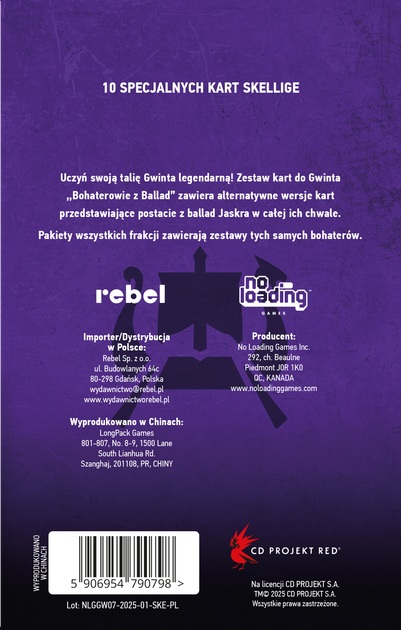 Tył pudełka gry z polskim tekstem, logami i kodem kreskowym.