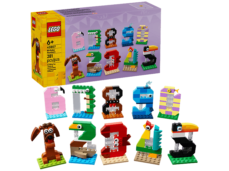Lego Seasons And Occasions 40807 Verjaardagscijfers Bouwstenen Multicolor afbeelding