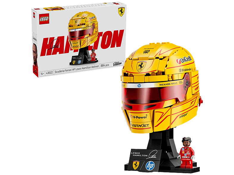 Lego Edition Vehicules 43022 Scuderia Ferrari HP Helm Van Lewis Hamilton Bouwelementen Meerkleurig afbeelding