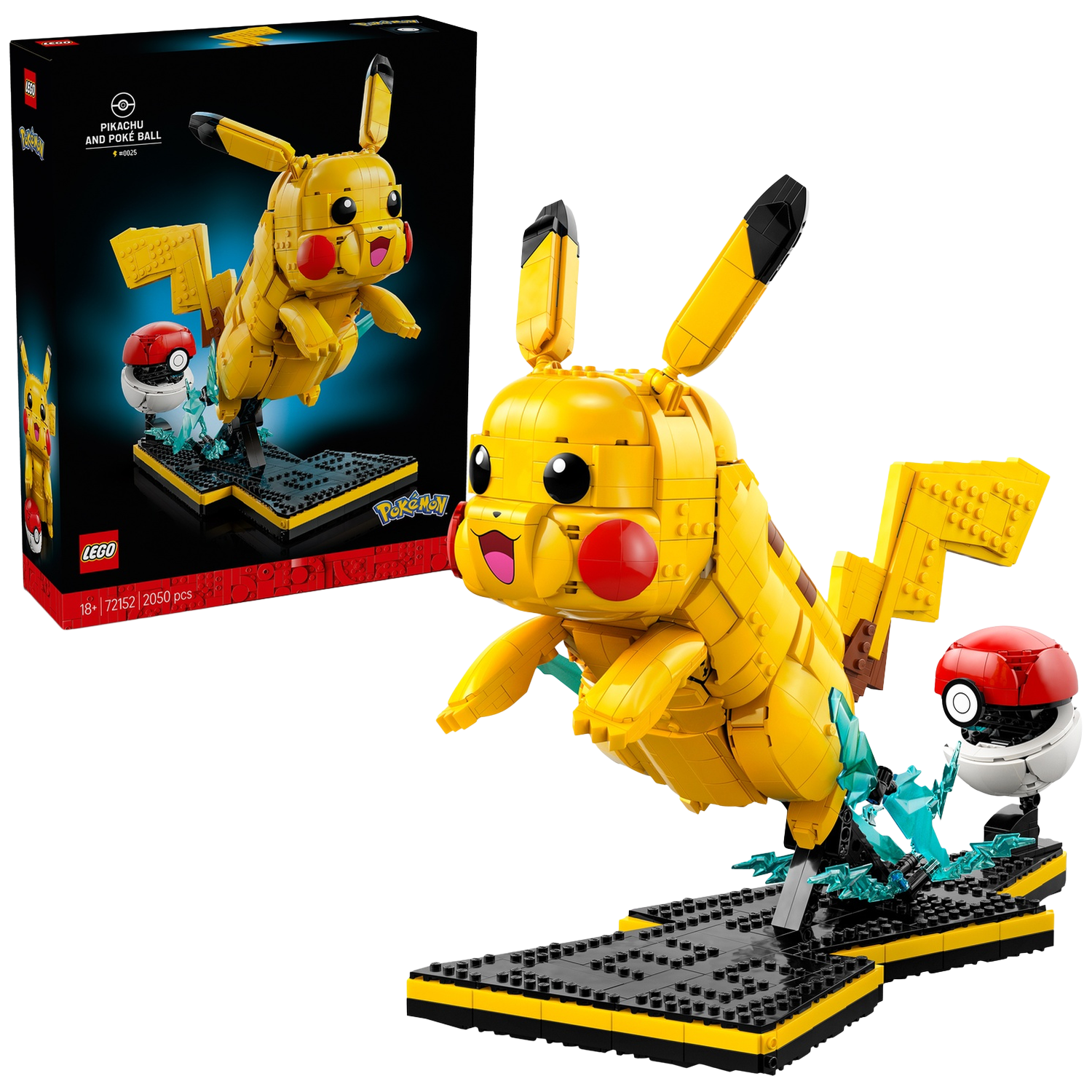 Lego Pokemon 72152 Pikachu En Pokéball Bouwelementen Meerkleurig