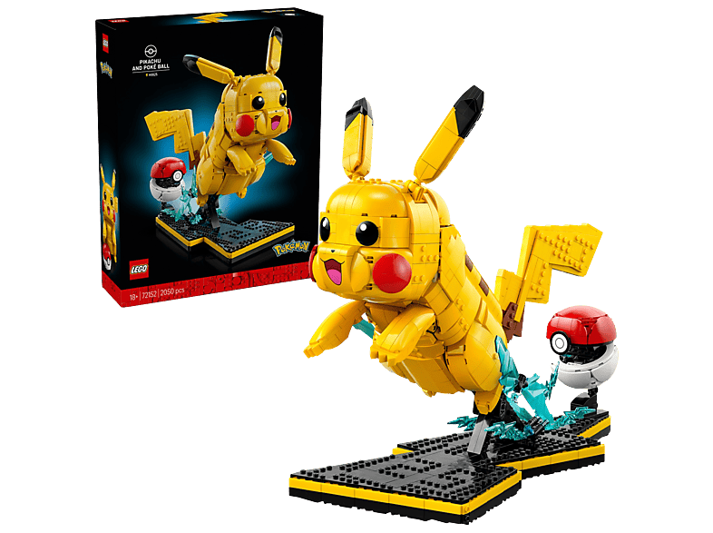 Lego Pokemon 72152 Pikachu En Pokéball Bouwelementen Meerkleurig afbeelding