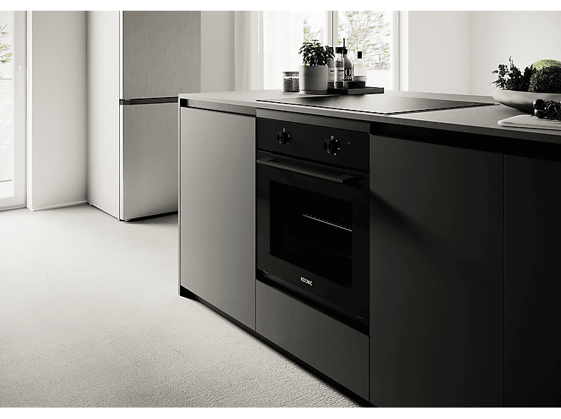 Koenic KBO 111 B A Backofen (70 l, Schwarze Front mit Edelstahlverzierung, 59,5 cm breit, A) — Foto 2 von 5